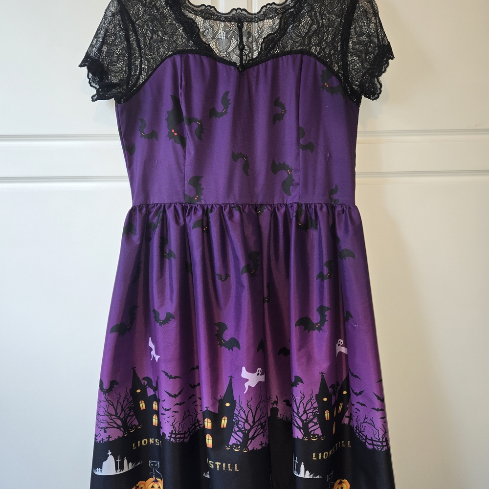 Purple Halloween Womens Costume Dress
